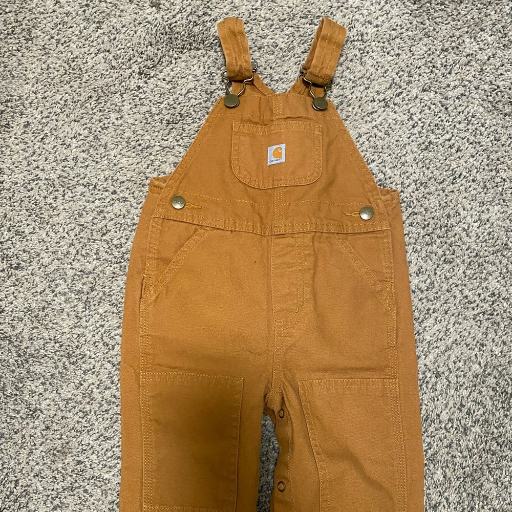 Carhartt Baby Overalls Brown 18 months